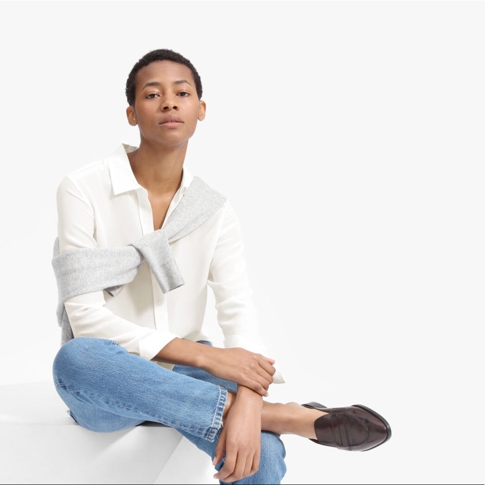 Everlane Clean Silk Relaxed Shirt, never worn